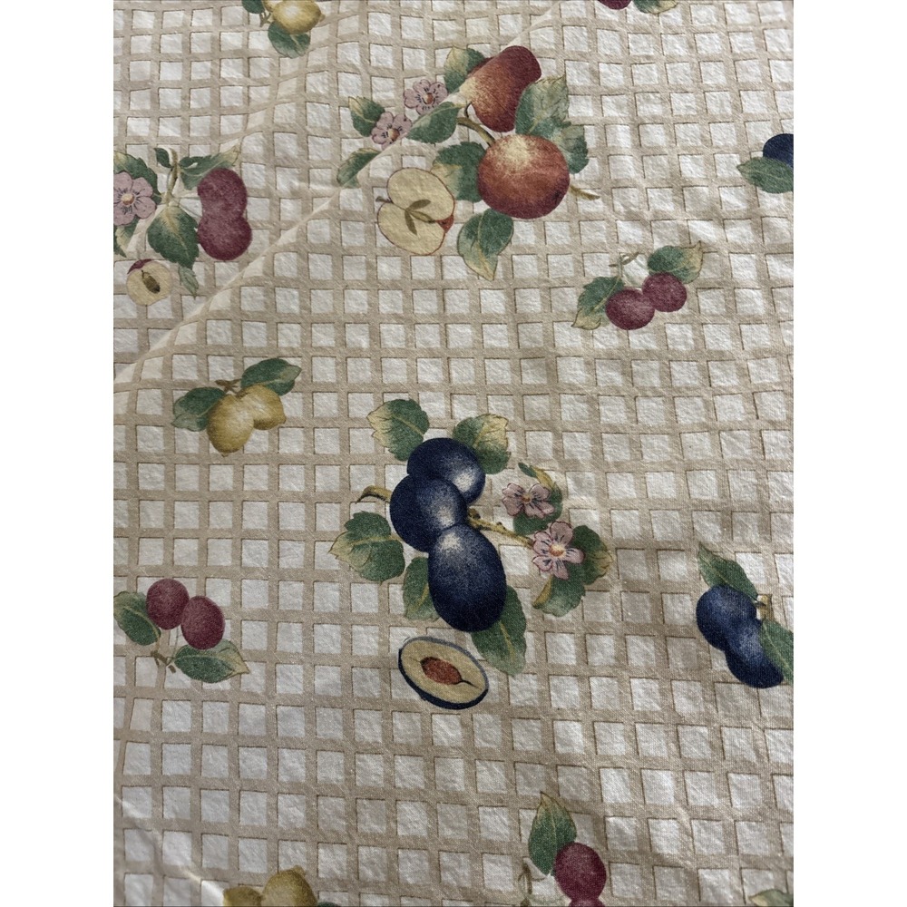 Vintage Summer Fruits‎ Pit Fruits Botanic Cottage Rectangular Tablecloth 58 X 98